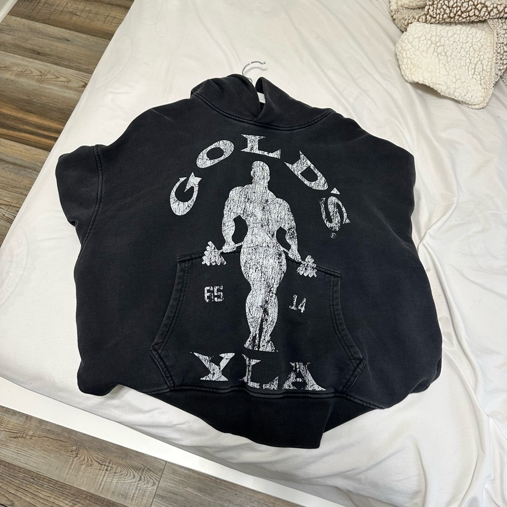 YoungLA Black Hoodie with White Graphic